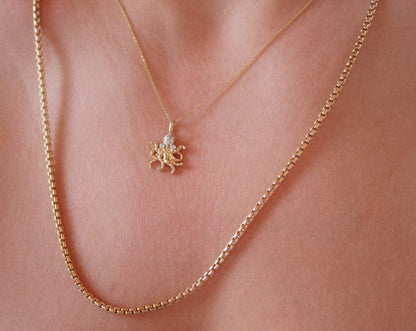 Diamond Octopus Charm