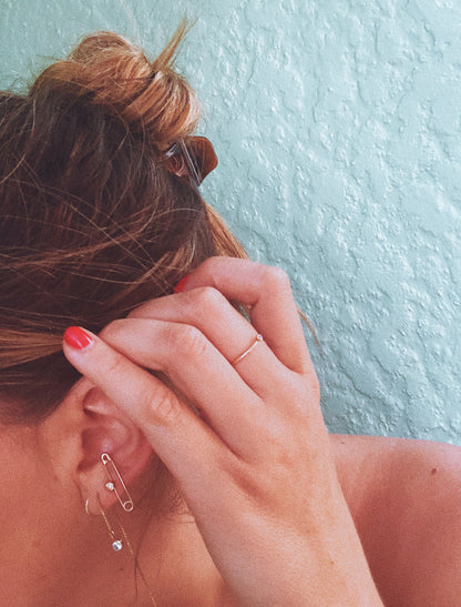 14K Pin Me Earring